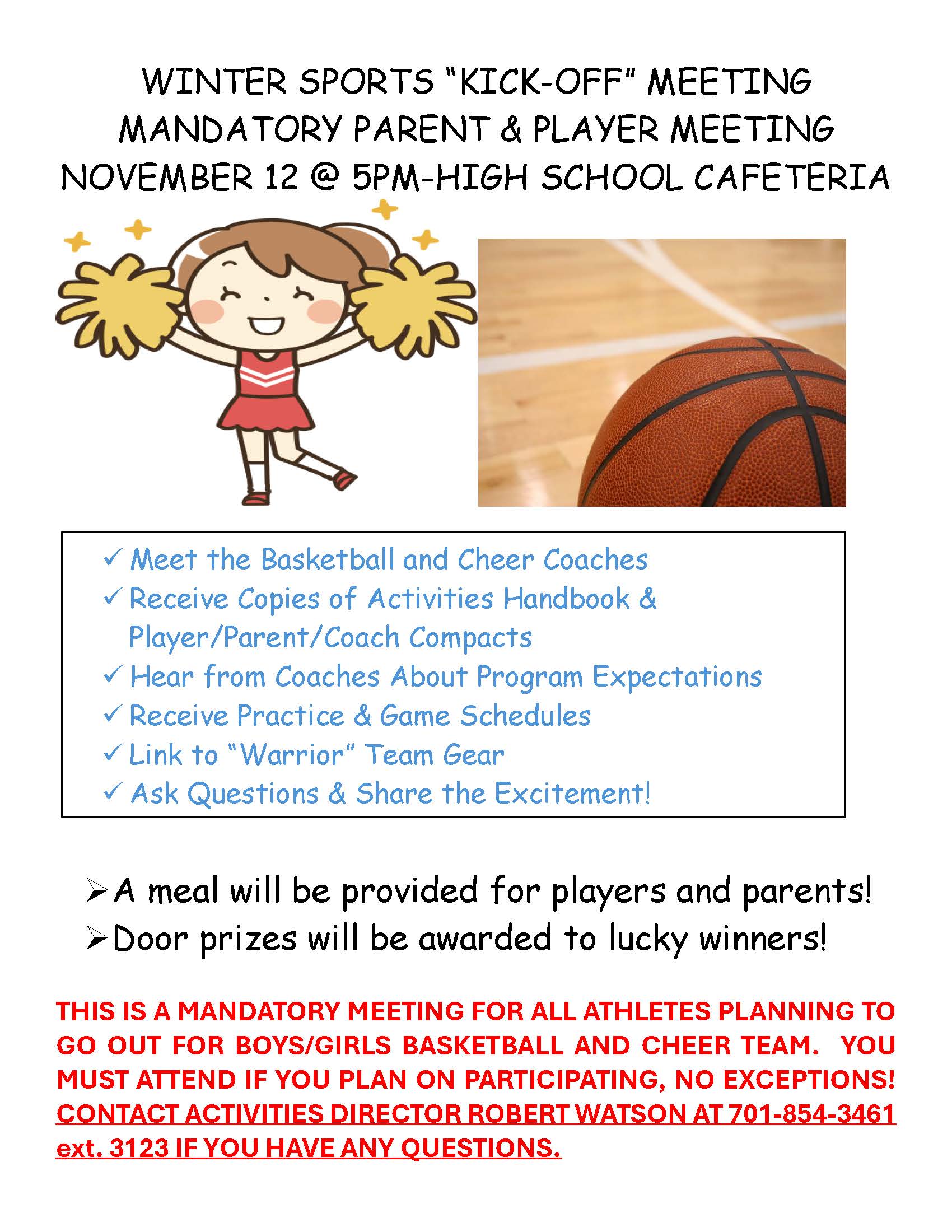 Winter Sports Kick Off Flyer